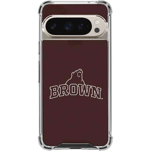 Brown University Outlined Pixel 9/9 Pro Clear Case